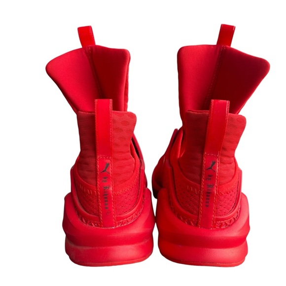 PUMA x Fenty Fierce by Rihanna Red High Tongue Exclusive Sneaker Women’s Size 6 - Picture 4 of 6